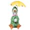 Sitting Duck in Raincoat and Umbrella Outdoor Garden Statue - 10.5"